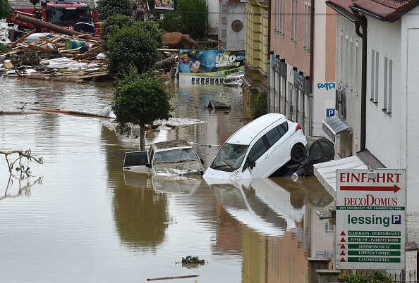 Simbach nach Hochwasser.