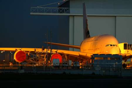 Superjumbo A 380 in Toulouse gesichtet