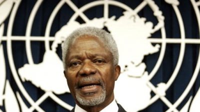 Kofi Annan auf dem richtigen Weg