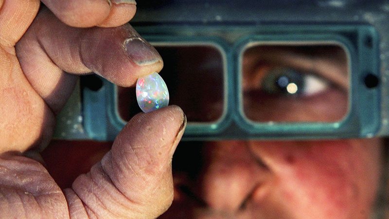 Opal-Produktion in Coober Pedy, Australien