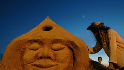 Sandkunst in Haifa, Israel