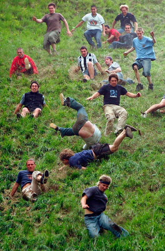 „Cheese Rolling and Wake“ in Gloucestershire
