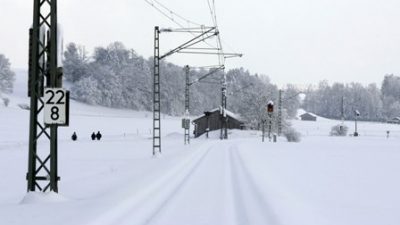 Bayern und die Schweiz ersticken im Schnee