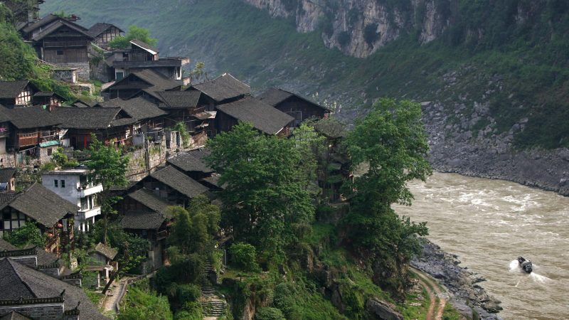 Tausend Jahre alte Stadt Gongtan in China soll in den Fluten versinken