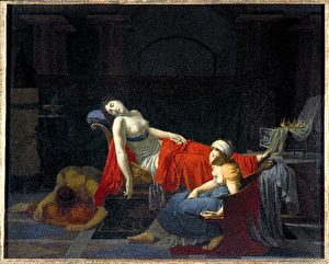 Tod der Kleopatra, Jean-Baptiste Regnault 1796/97 Öl auf Leinwand 64 x 80 cm

