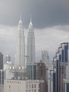TOWERING EVIDENCE: Once the tallest buildings in the world, the Petronas Towers indicate Malaysia
