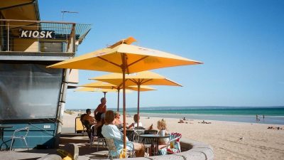 Melbournes einzigartige Strand-Café-Kultur