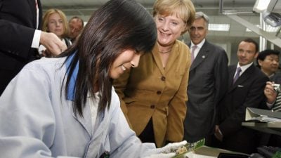 Merkel berührt die Chinesen