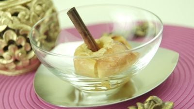 Süß und gesund – Bratapfel mit Zimt und braunem Zucker