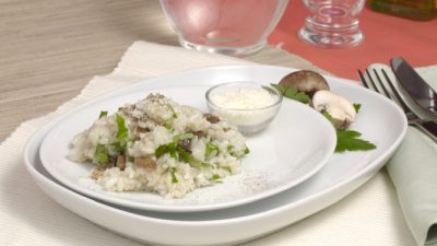 Fleischlos lecker: Risotto mit Steinpilzen und Petersilie