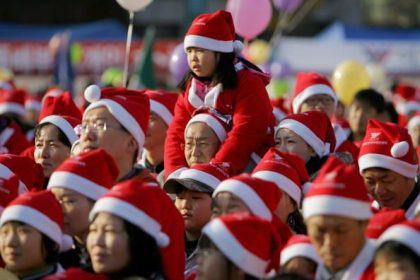 Marathon der          Weihnachtsmänner
