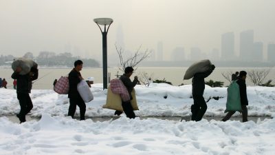 Schneedrama in Chinas Provinzen