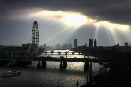 The London Eye im Winterlicht