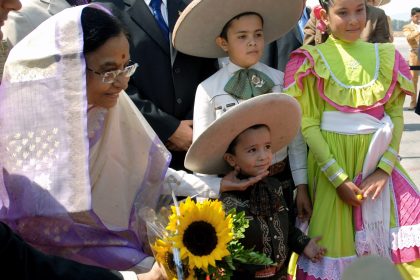 Indische Präsidentin mit Charros