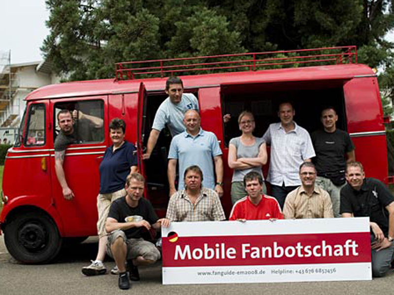Die „Mobile Fanbotschaft“ auf der Euro 2008
