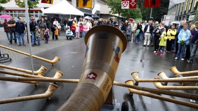 Mit dem größten Alphorn der Welt …