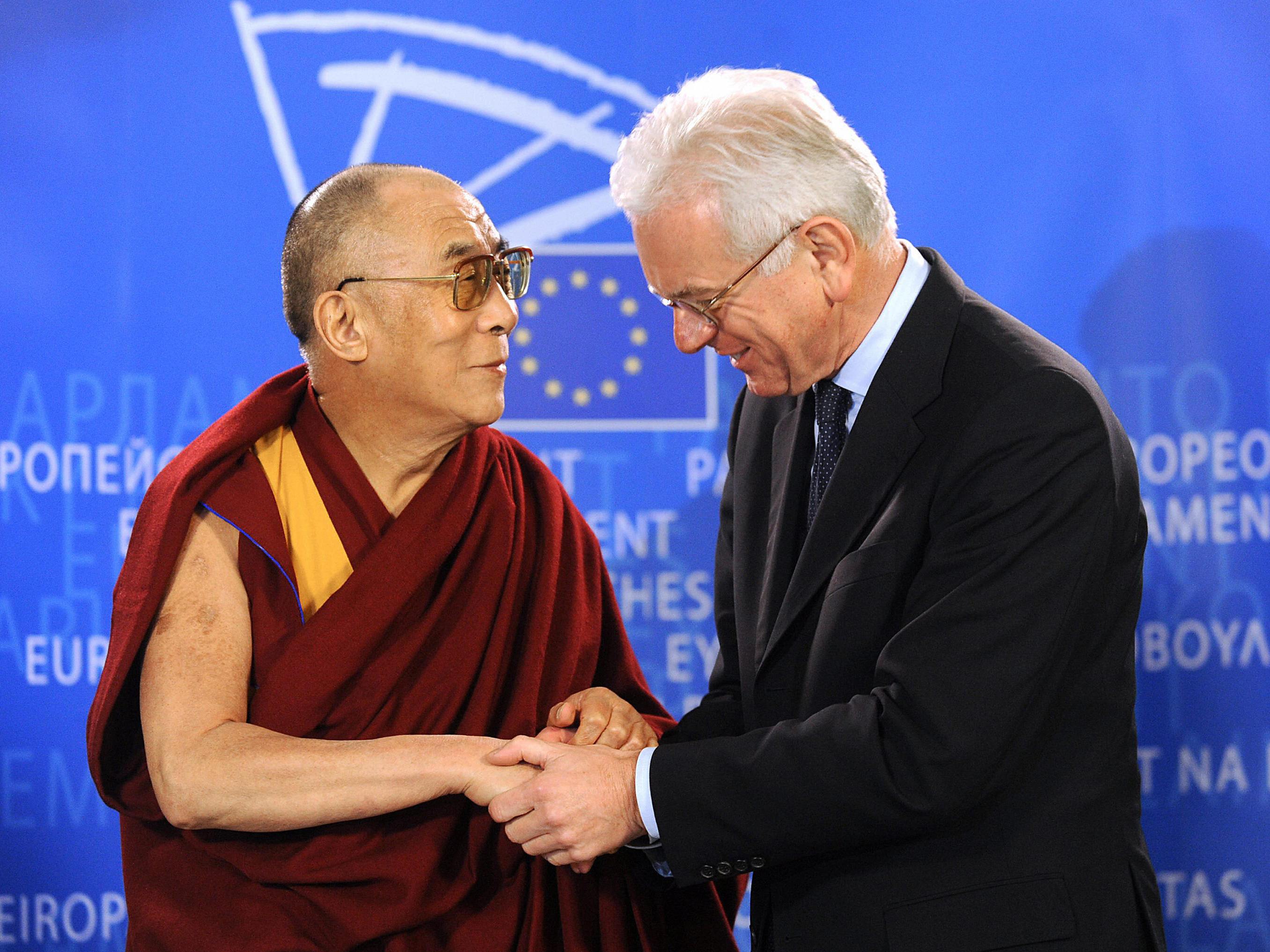 EU Plenarsitzung in Brüssel mit dem Dalai Lama