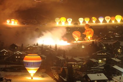 Nächtliches Ballonglühen