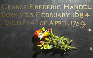 Der Grabstein G.F. Händels in London, Westminster Abbey. (Peter Macdiarmid/Getty Images)
