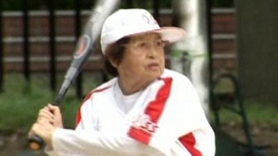 Japanese Grandma Still Fit for Baseball