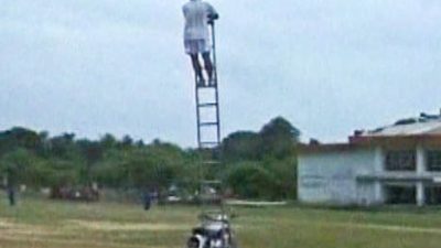 India: Motorbike Stunt Man Aims for World Record
