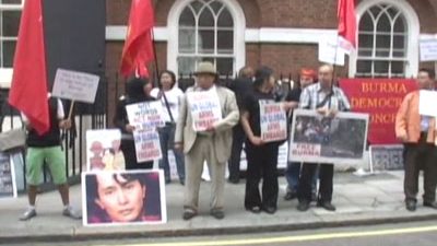 London: Protest for Aung San Suu Kyi