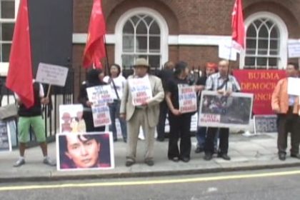 London: Protest for Aung San Suu Kyi