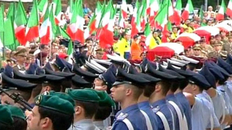 Italian Soldiers Given State Funeral