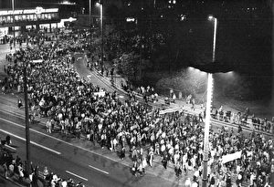 Leipzig, Montagsdemonstration am 23. 10. 1989.