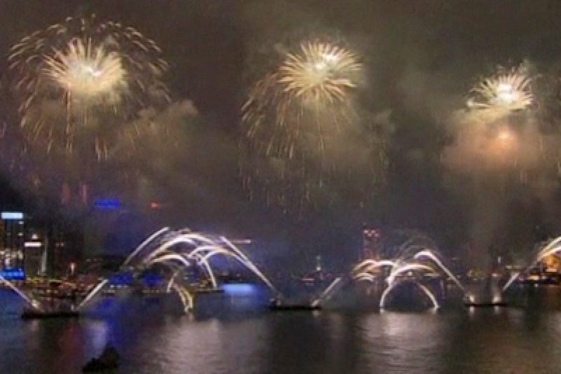 Hong Kong Hosts New Year Fireworks Display