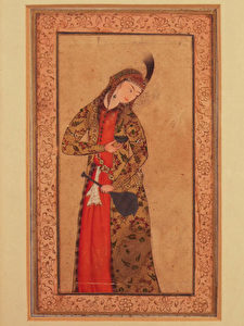 Prinzessin mit Karaffe und Weinschälchen; Ende 16. Jh. / SMB, Museum für Islamische Kunst / Sammlung Edmund de Unger /