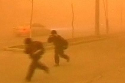 China: Sandstorm Blasts Areas of Xinjiang