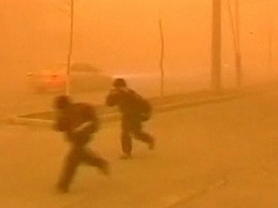 China: Sandstorm Blasts Areas of Xinjiang