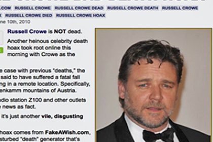 Russell Crowe Dead? Latest Celebrity Death Hoax
