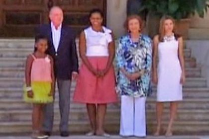 Michelle Obama Meets King of Spain