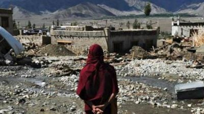 Flutkatastrophe auch im indischen Himalaja zwischen Pakistan und Tibet