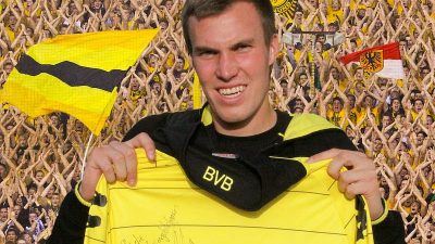 Borussia-Dortmund-Trikot mit Widmung zu gewinnen