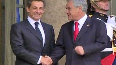 France: Chilean President Pinera Meets President Sarkozy