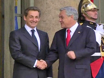 France: Chilean President Pinera Meets President Sarkozy