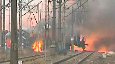 Polish Train Collision Causes Explosion