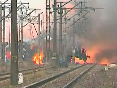 Polish Train Collision Causes Explosion