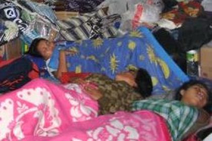 Bei Indonesiens Merapi-Vulkan-Flüchtlingen