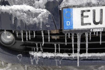 Mit Eiszapfen geziert