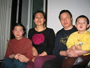 Der Bürgerrechtler mit seiner Familie.