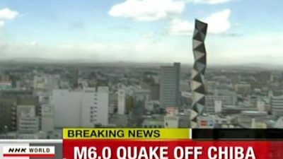 Strong Quake Hits Eastern Japan, Buildings Shake