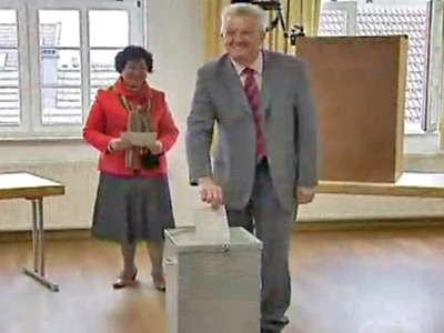 Candidates in German State Elections Cast Their Ballots