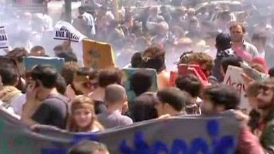 Students Protests Against Banks in Rome