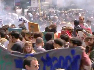 Students Protests Against Banks in Rome