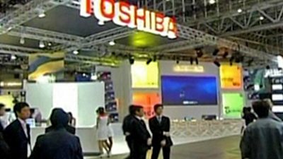 Toshiba Soars on Upbeat Outlook