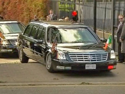Obama Abandons Grounded Cadillac in Dublin